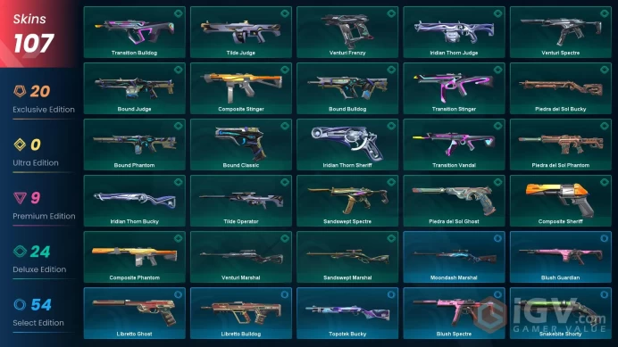 EU | 107 Skin | Level 127  | Platinum 2 | Ion Karambit | Neo Frontier Bundle | Araxys Vandal | 8 Battlepasses | 