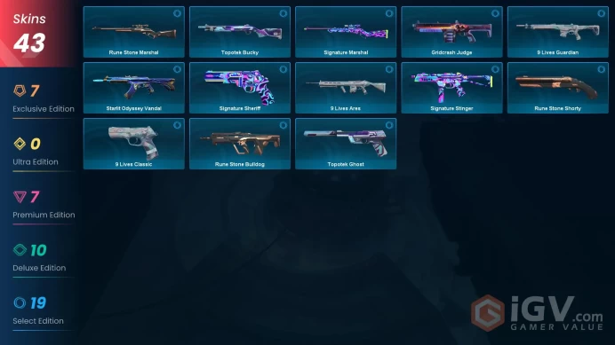 EU | 43 Skins | Buddies 75 | Level 70 | Luna's Descent | Soulstrife Scythe | Araxys Vandal | 3 Battlepasses Purchase | Full Access | Full Detail