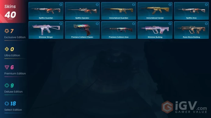 EU | 40 Skins | Gold 3 | Level 49 | RGX 11z Pro Vandal | Reaver Bundle | Champions 2022 Bundle | RGX 11z Pro Vandal | Full Details Below!