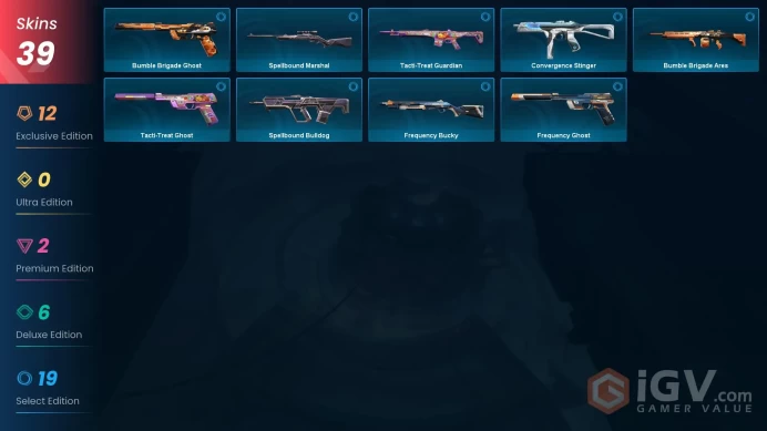 EU | 39 Skins | Gold | Level 52 | VP Value 35390 | Nocturnum Bundle | Black.Market Butterfly Knife | Kuronami Vandal | VCT x EDG Classic | Full 