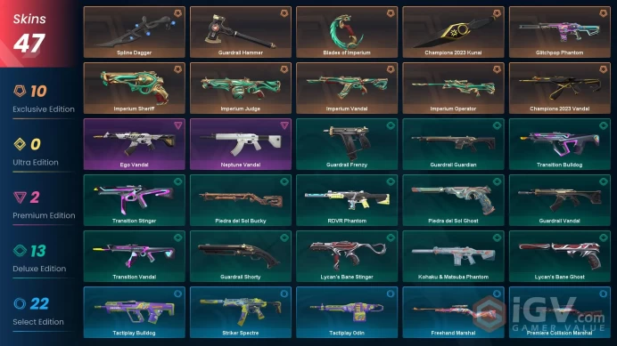 EU | 47 Skins |Silver 2 | Level 68 | Imperium Bundle | Champions 2023 Bundle | Spline Dagger| Full Access | 4 Battlepasses Purchase | Full Detai