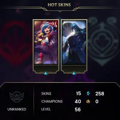 【EUW】Level 56 ✅ 40Champ/15Skin + 1Mythic/1Legendary/4Epic ✅ Full Access High