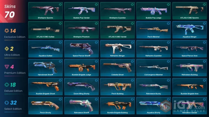 EU | 70 Skin | Diamond | Knife 3 | Buddies 139 | Phaseguard Vandal | Kuronami Vandal | 4 Battlepasses Purchase |