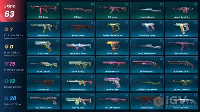 EU | 63 Skins | Level 124 | RGX 11z Pro Firefly | Sovereign Sword | RGX 11z Pro Vandal | 3 Battlepasses Purchase | Full Access| Full Details Bel