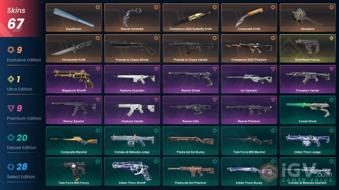 EU | 67 Skins | Level 85 | knife 6 | Champions 2022 Bundle | Elderflame Frenzy | Prelude to Chaos Vandal | 4 Battlepasses |