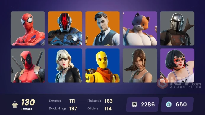 PC/PSN/Xbox/Nintendo 130 skins Leviathan Axe | Lara Croft | Gold Midas | Fixer | Subzero Cryptic | Heron Stance Hero | Lina Scorch | Sultura | G