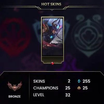 【TR】⸱  2 Skin⸱  20 Champ⸱  Unranked⸱  25 RP⸱  2025 Ready⸱  Level 31⸱  Ho