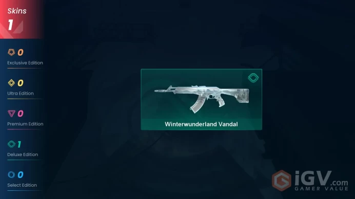 NA | 1 Skins | Silver 3 | Level 26 | Value VP 1275 | Winterwunderland Vandal | Battlepasses 1 | Buddies 11 | Agent 2 | Card 7 | 