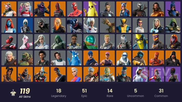 [PSN/XBOX/NIN/PC] 119 SKINS | OG STW | STAGE 5 | STAGE 4 | MASKED FADE | ON | GOLD ETERNAL KNIGHT | STAGE 8 | STAGE 4 | GOLD | 550 VB