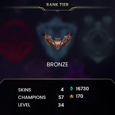 [EUW] - Bronze I / Fresh / Changeable Mail | Instant Delivery | Lifetime Warranty | 100% Handmade & Secure | 24/7 Support