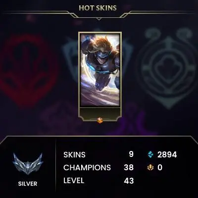 [EUW] - Silver I / 9 Skin / Changeable Mail | Instant Delivery | Lifetime Warranty | 100% Handmade & Secure | 24/7 Support