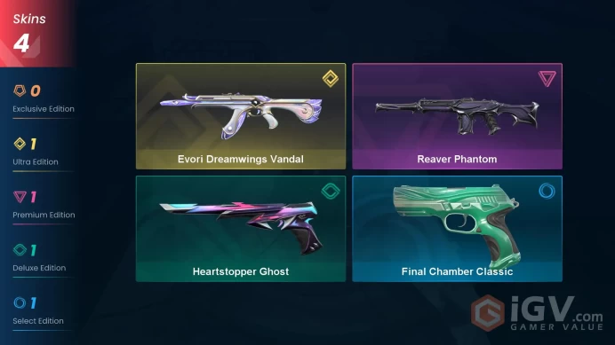 EU 2 skins | Evori Dreamwings Vandal | Heartstopper Ghost | V0172