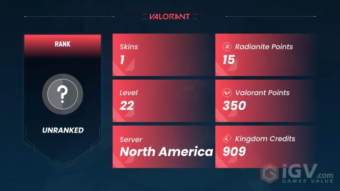 NA | 1 Skin | Bronze | ChronoVoid Sheriff | Agent 3 | Level 22 | Buddies 6 | 