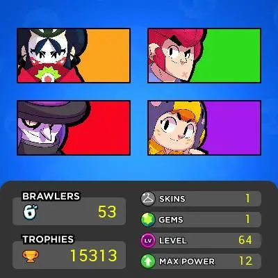 ■Brawlers:53 ■LVL:64 ■Legends:5 ■LVL11:12 ■HT:15K ■Full Access ■Instant Delivery ■A7174 