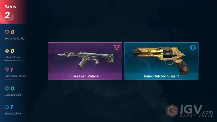 NA | 2 skins | Diamond 1 | Level 37 | VP Value: 1775 | Forsaken Vandal | Immortalized Sheriff | Buddies 33 | Full Access Instant Delivery | Full