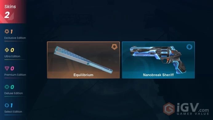 NA | 2 Skins | Gold | Equilibrium | Nanobreak Sheriff | Level 47 | 8 Agents | Full Access | Instant Delivery | Full Details Below!