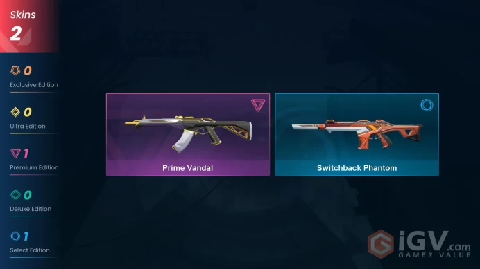 NA | 2 Skins | Gold | Prime Vandal | Switchback Phantom | Agent 4 | Buddies 25 | Level 33 | Full Access | Instant Delivery | Full Details Below!