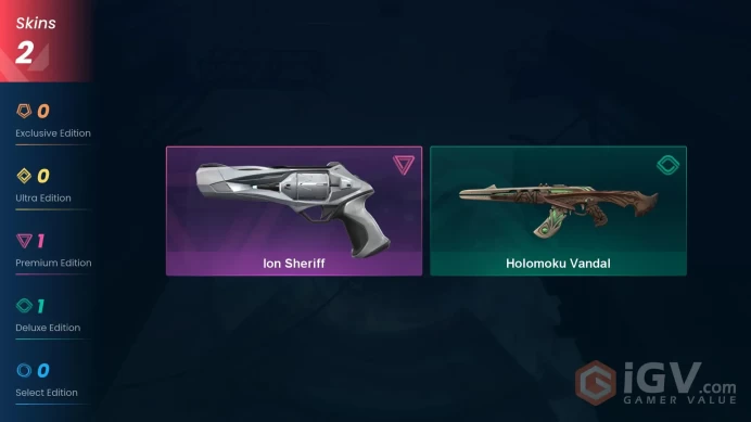 NA | 2 Skins| Iron | Ion Sheriff | Holomoku Vandal | VP Value 3050 | Buddies 4 | Agent 1 | Level 20 | Full Access | Instant Delivery | Full Deta