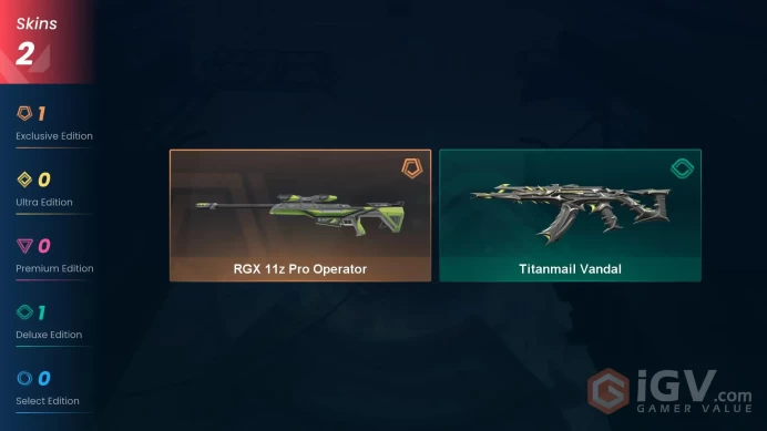 NA | 2 Skins | Gold | RGX 11z Pro Operator | Titanmail Vandal | Imperium Vandal |Forsaken Vandal | Buddies 39 | Level 49 | Full Access | Full De