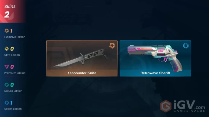NA | 2 skins | Bronze 3 | Level 40 | VP Value: 3550 | Xenohunter Knife | Retrowave Sheriff | Buddies 20 | Full Access Instant Delivery | Full De
