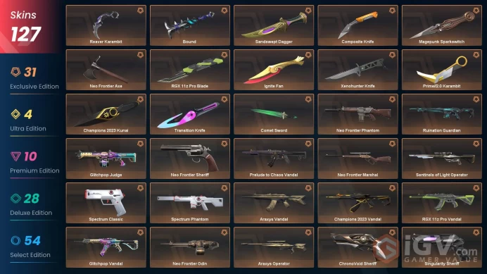 EU/TUR 104375 VP Ignite Fan Champions 2023 Vandal Champions 2023 Kunai RGX 11z Pro Blade Spectrum Phantom Recon Phantom Neo Frontier Phantom