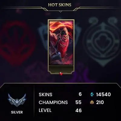 EUW -(S16) SILVER 4(60LP) %!00WR - 55 Champ - 6 Good Skins - HONOR 4 - S11 ACC - HANDMADE - FULL ACCES - LIFETIME WARRANTY - CHEAP