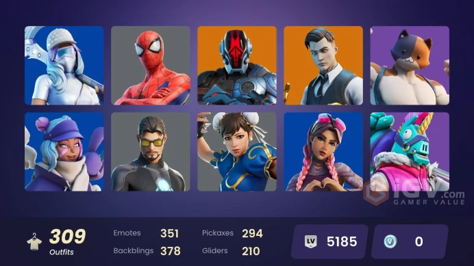 [PC/PSN/XBOX] 309 skins |NEW STW |  Gold Midas | Chun-Li | Renee | Sultura | FNCS Defender | Laugh it up | Pump me up | Verve | 0 VB