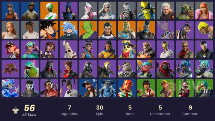 [PC/XBOX/PSN/SWITCH] 56 skins | Renegade Raider | Aerial Assault Trooper | Backlash | Nezumi | Spectra Knight | Son Goku | Piccolo | Omegarok | 