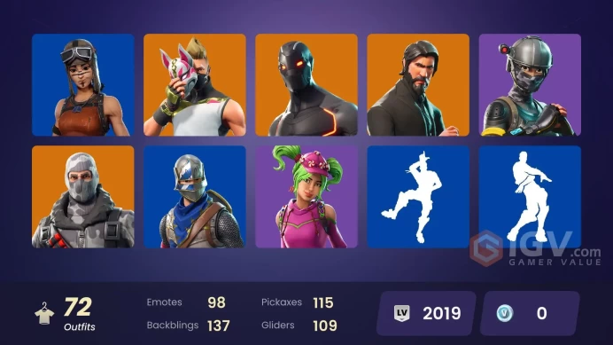 [PC/XBOX/PSN] 72 skins |Take The L| The Reaper | Blue Squire | Royale Knight | Elite Agent | Havoc | Rogue Agent | 0 VB