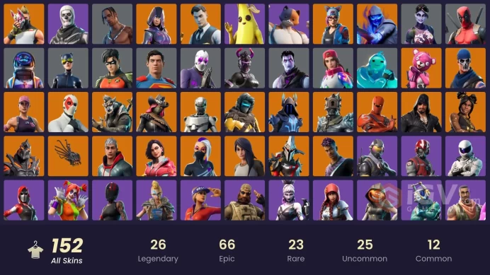 [PC/XBOX] 152 skins | DELUXE STW | Eon | IKONIK | Glow | Travis Scott | Astro Jack | Gold Brutus | Scenario | Hot Marat  | 100 VB