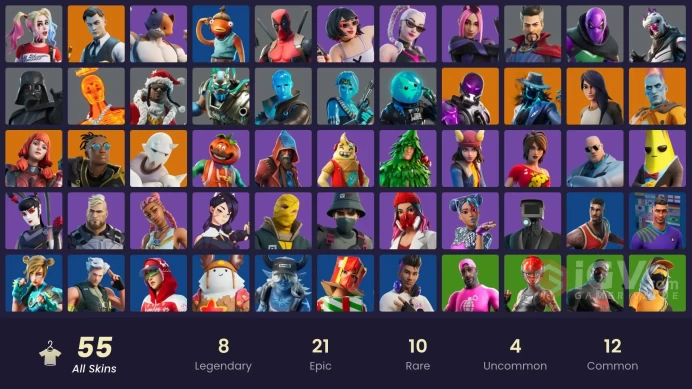 [PC/XBOX/PSN/SWITCH] 55 skins | Gold Midas | Gear Specialist Maya | Deadeye | The Imagined | The Origin | Snap | Malik | Tempest | Dark Rex | 