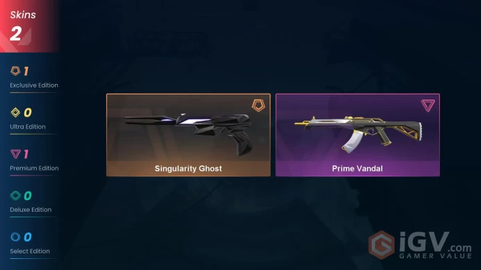 NA | 2 Skins| Silver | Singularity Ghost | Prime Vandal | Agent 5 | Buddies 10 | Level 25 | Full Access | Instant Delivery | Full Details Below!