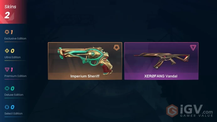NA | 2 Skins | Silver | VP Value 3950 | Imperium Sheriff | XERØFANG Vandal | Level 27 | 5 Agents | Full Access | Instant Delivery | Full Details