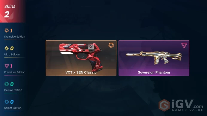 NA | 2 skins | Bronze 3 | Level 21 | VP Value: 4115 | VCT x SEN Classic | Sovereign Phantom | Buddies 8 | Full Access Instant Delivery 