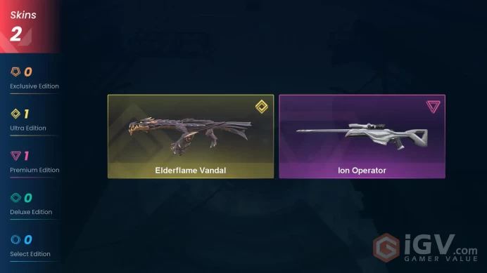 NA | 2 Skins | Platinum | Level 35 | 18 Buddies | Elderflame Vandal | Ion Operator | Full Access | Instant Delivery | Full Access | Full Details