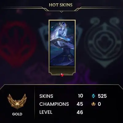 EUW -(S16) GOLD 3 START - +60 LP GAIN - 45 Champ - 10 Good Skins(1 Mythic, 1 Legendary, 4 Epic) - HONOR 3- FULL ACCES - LIFETIME WARRANTY