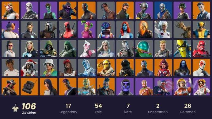 [PC/XBL] | 105 Skins | OG Skull Trooper | Travis Scott | Blue Squire | Royale Knight | Astro Jack