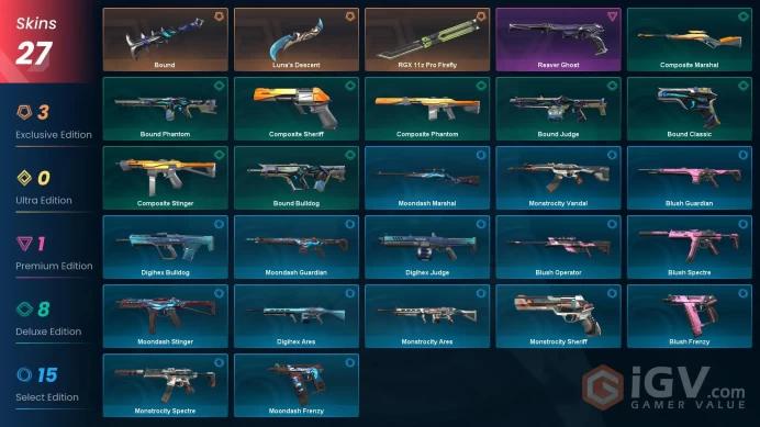 EU  / RGX 11z Pro Firefly  / Luna's Descent / Reaver Ghost / Composite Phantom