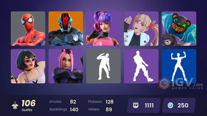 (PC PSN XBOX) 106 skins | ITACHI UCHIHA / Son Goku | Spectra Knight | The Origin | The Ageless | Snap | Paradigm (Reality-659) | Renzo the Destr