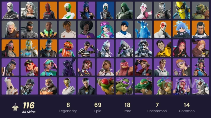 (PC PSN XBOX) 116 skins | Wild Card | Backlash | Spectra Knight | Omegarok | Red Knight | Nezumi | Kado Thorne | The Ageless | Gwenpool | Doom |