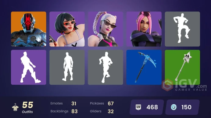 (PC PSN XBOX) 55 skins | Unchained Ramirez | Game Knight | FNCS Champion Seeker | The Imagined | The Foundation | The Origin | Snap | Ronin | Ma
