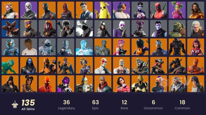 [PC/PSN] 136 skins | IKONIK | Omega (stage 5) | Gold Midas | Nezumi | Eternal Knight | Love Ranger | Luxe | Hime | Wild Card | 200 VB