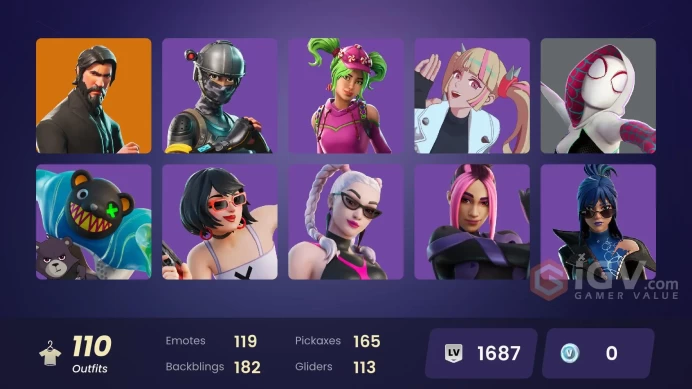 (PC PSN XBOX) 105 skins | The Reaper | Elite Agent | Lina Scorch | Vivi Chroma | Subzero Cryptic | The Visitor | Hades | Optimus Prime | Dark Vo