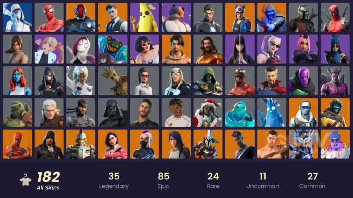 (PC PSN XBOX) 182 skins | Gold Midas | Gold Brutus | Sultura | The Imagined | Fade | Spire Assassin | Catalyst | Nezumi | The Foundation | Twyn