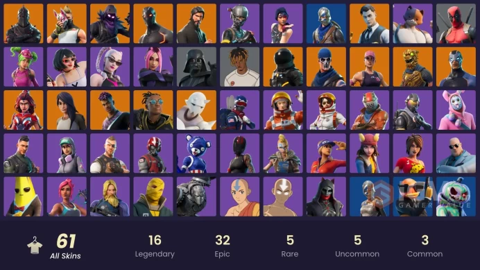 (PC PSN XBOX) 61 skins | OG STW | Black Knight | Sparkle Specialist | The Reaper | Blue Squire | Royale Knight | Elite Agent | Gold Midas | Gold