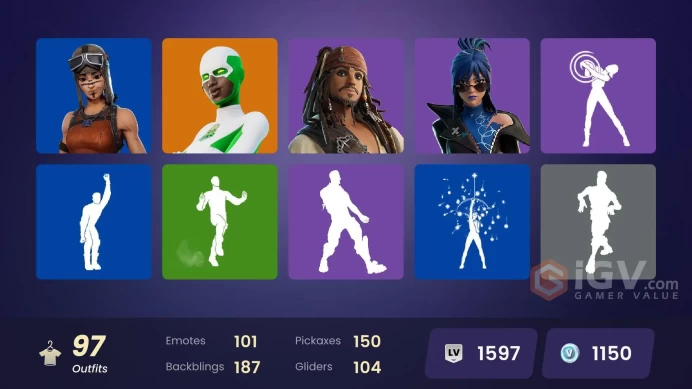 [PC] 97 skins | Renegade Raider | Backlash | Valeria | Zeus | Hades | Peter Griffin | Poseidon | Mysterio | Captain Jones | Emma Frost | Doom | 