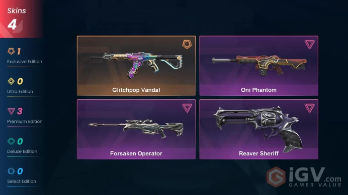 NA | 4 Skins | Silver 2 | Level 39 | Glitchpop Vandal | Forsaken Operator | Oni Phantom | Reaver Sheriff | Buddies 30 | Full Details Below!