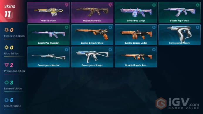 11 Skin // EU-TR // Magepunk Vandal + Prime Odin // FULL Access // Valorant Best Skins // Gold 3