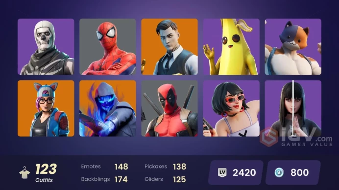 (PC PSN XBOX) 123 skins | Gold Midas | Major Glory | Joey | Era | Torin | Kymera | The Imagined | Optimus Prime | Ronin | Hybrid | Snap | Malik 