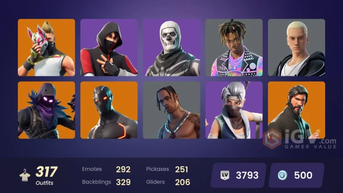 [PC/PSN/XBOX/NIN] 316 skins | OG STW | IKONIK | Travis Scott | The Reaper | Royale Knight  | Merry mint axe |  Mako |  Take the L | 84 day  